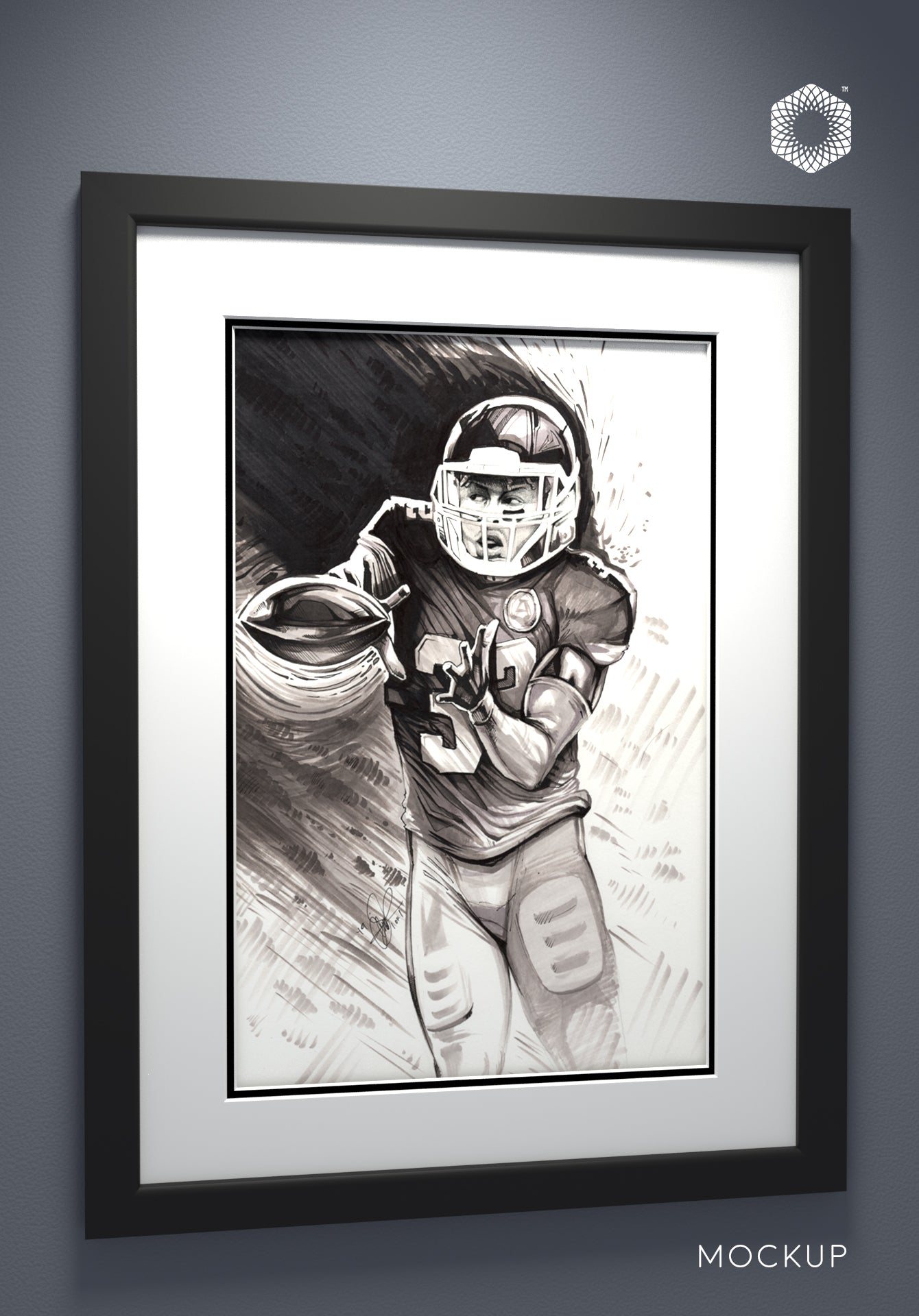 CS026: Tyrann Mathieu Pen + Ink Illustration
