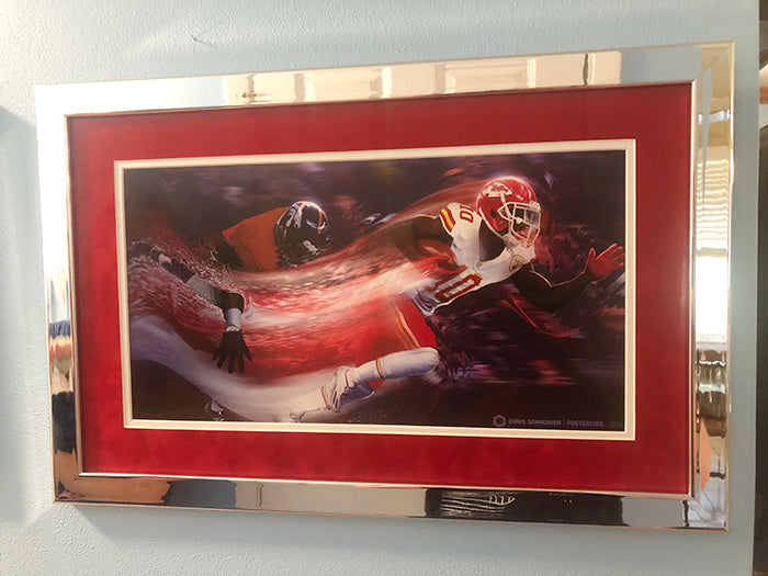 Signed & Framed: Slipstream 13x19" Print Signed by Tyreek Hill with Chrome Frame + Suede Matte