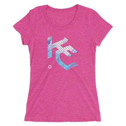 KC Gothic (Paint Roll): Ladies' Triblend short sleeve t-shirt
