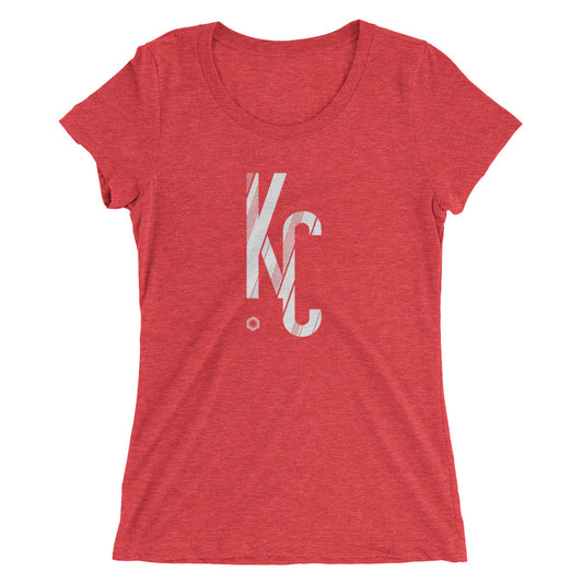 KC Sans: Ladies' Triblend short sleeve t-shirt